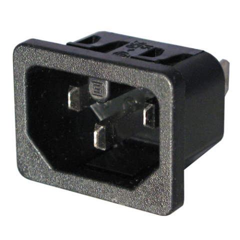 Jack IEC320 C14 Chasís Pestañas