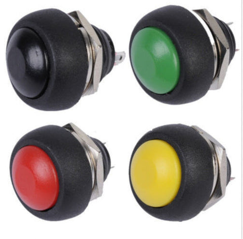 Botón Plástico Contra Agua Negro