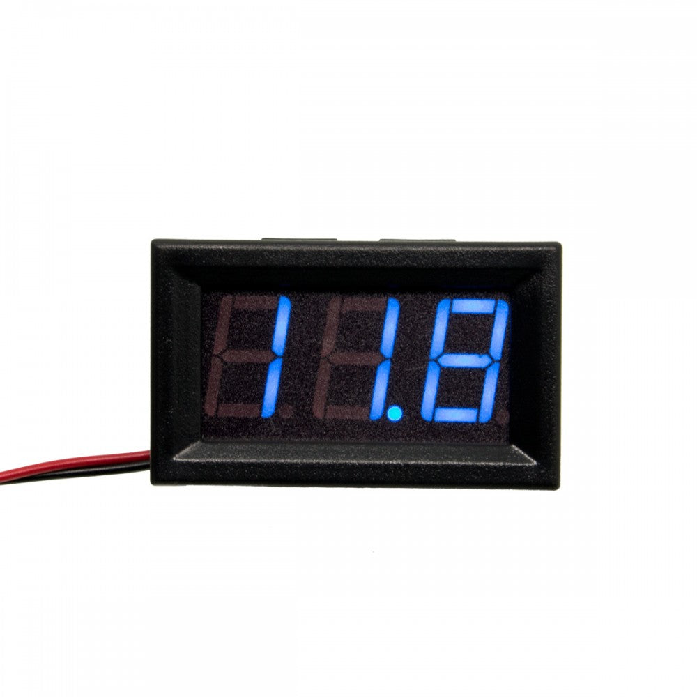 Voltímetro 0-30V Azul Tres Cables